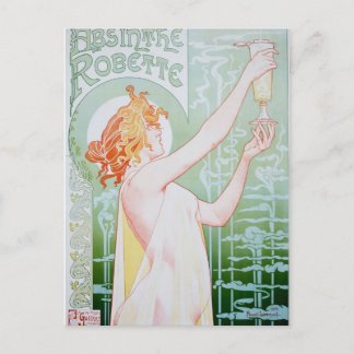 Vintage Absinth-Werbung Postkarte