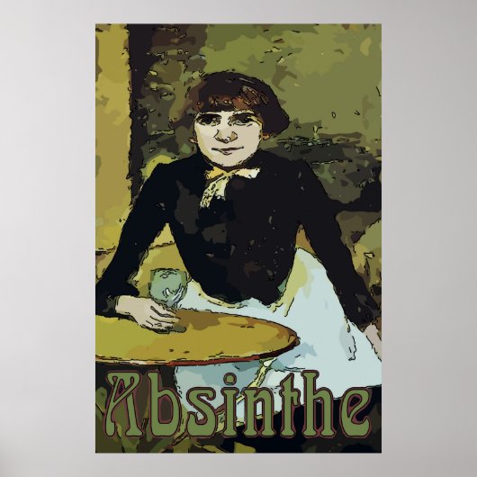 Vintage Absinthe-Frau Poster (Vorne)