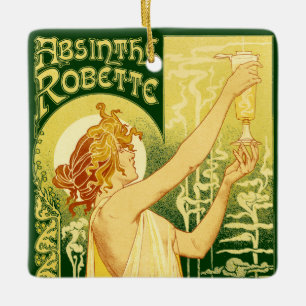 Vintage-Absinthe-Robette-Plakat Keramikornament