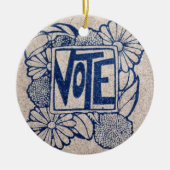 VINTAGE ABSTIMMUNG KERAMIK ORNAMENT (Vorne)