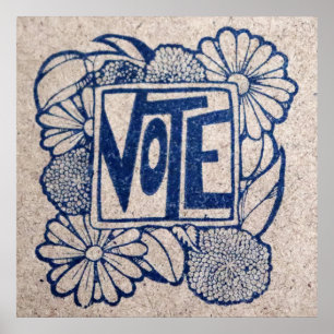 VINTAGE ABSTIMMUNG POSTER