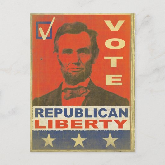 Vintage Abstimmung Republikanisches Party 2016 Wah Einladungspostkarte (Vorderseite)