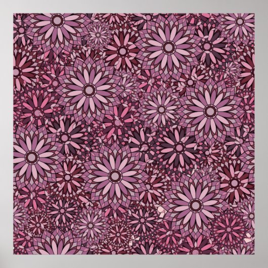 Vintage abstract background. Mandala style. seamle Poster (Vorne)
