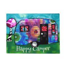 Vintage Abstract Camp Trailer Floral Personalized