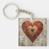 Vintage Abstract Hearts - Acrylic Keychain Schlüsselanhänger (Vorderseite)