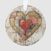 Vintage Abstract Hearts - Acrylic Ornament (Vorderseite)