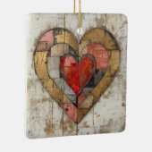Vintage Abstract Hearts - Ceramic Ornament (Rechts)
