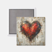 Vintage Abstract Hearts - Magnet (Vorderseite/Rückseite)