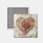 Vintage Abstract Hearts - Magnet (Vorderseite/Rückseite)