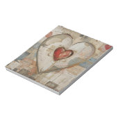 Vintage Abstract Hearts - Note Pad Notizblock (Rotiert)