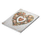 Vintage Abstract Hearts - Note Pad Notizblock (Rotiert)
