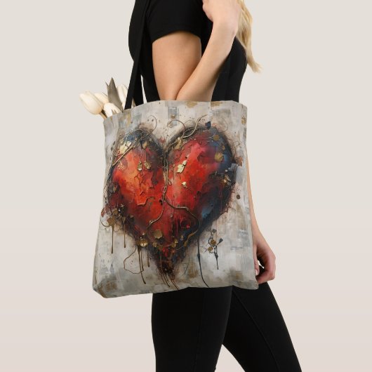 Vintage Abstract Hearts - Tote Bag Tasche (Von Nahem)