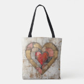 Vintage Abstract Hearts - Tote Bag Tasche (Rückseite)