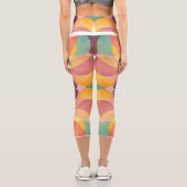 Vintage Abstract Pattern Capri Leggings (Rückseite)
