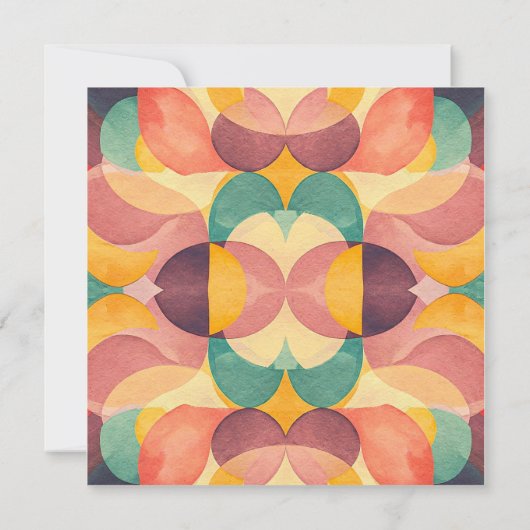 Vintage Abstract Pattern Einladung (Rückseite)