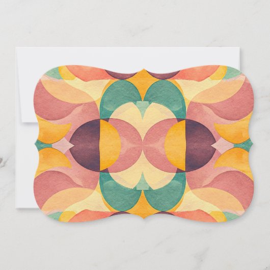 Vintage Abstract Pattern Einladung (Vorderseite)