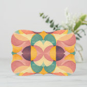 Vintage Abstract Pattern Einladung (Stehend Vorderseite)