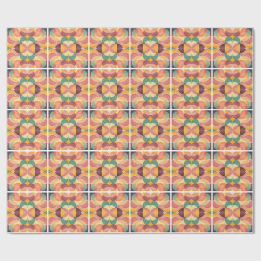 Vintage Abstract Pattern Geschenkpapier (Flach)