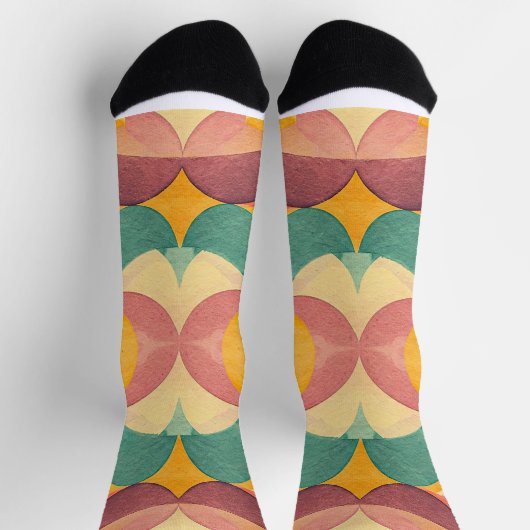 Vintage Abstract Pattern Socken (Oben)