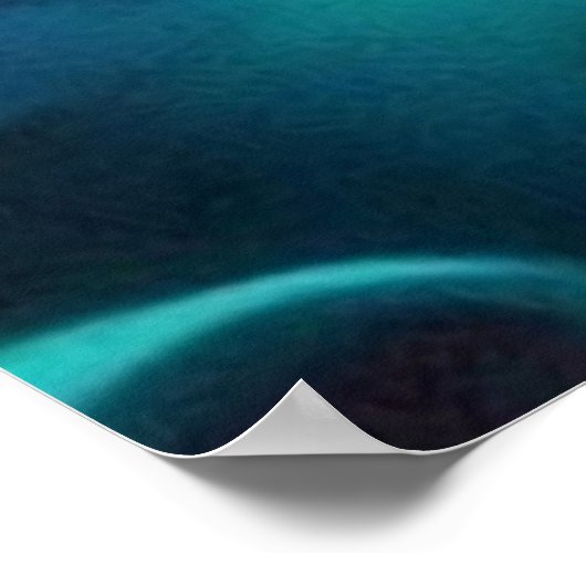 Vintage abstrakte aquamarine Goldfrau 1 Poster (Ecke)