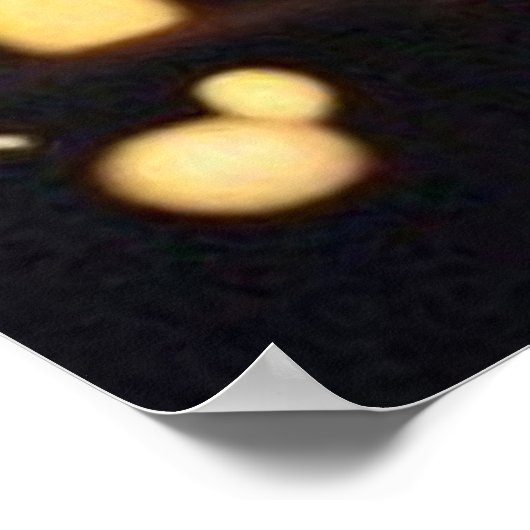 Vintage abstrakte aquamarine Goldweibchen 3 Poster (Ecke)