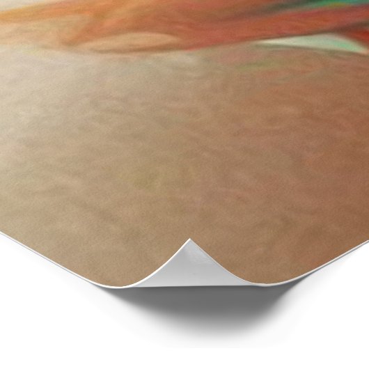 Vintage abstrakte aquamarine Goldweibchen 4 Poster (Ecke)