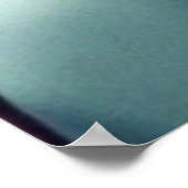 Vintage abstrakte aquamarine Goldweibchen Poster (Ecke)