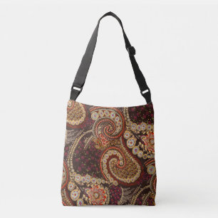 Vintage Abstrakte Art Colorful Paisley Pattern Tragetaschen Mit Langen Trägern