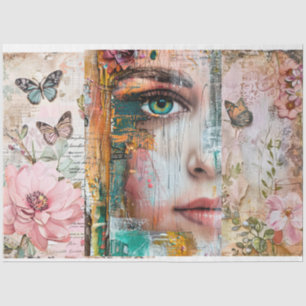 Vintage Abstrakte Art Decoupage Seidenpapier