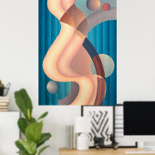 Vintage Abstrakte Art: Zusammensetzung Nr. 6 Poster (Heimbüro)