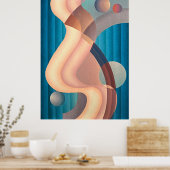 Vintage Abstrakte Art: Zusammensetzung Nr. 6 Poster (Küche)