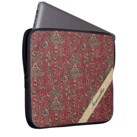 Vintage Abstrakte Blume Laptopschutzhülle (Vorne Rechts)