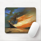 Vintage Abstrakte Brennfahne Mauszeiger Mousepad (Mit Mouse)