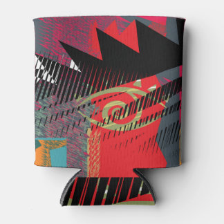 Vintage Abstrakte Geometrie-Gesichtskunst Dosenkühler
