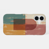 Vintage abstrakte geometrische Bogen iPhone 16 Hülle (Rückseite (Horizontal))