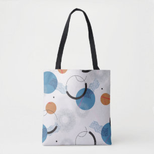 Vintage abstrakte geometrische Formen und Pinselfo Tasche