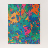 Vintage Abstrakte Gesichtshülse Doodline Puzzle (Vertikal)