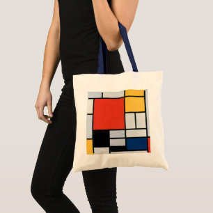 Vintage abstrakte Komposition von Piet Mondrian Tragetasche