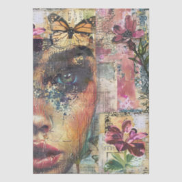Vintage abstrakte Kunst Decoupage Seidenpapier