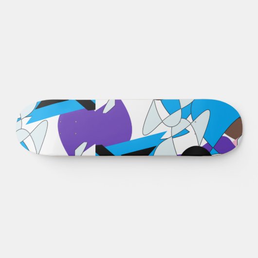 Vintage abstrakte Kunst Skateboard (Horizontal)