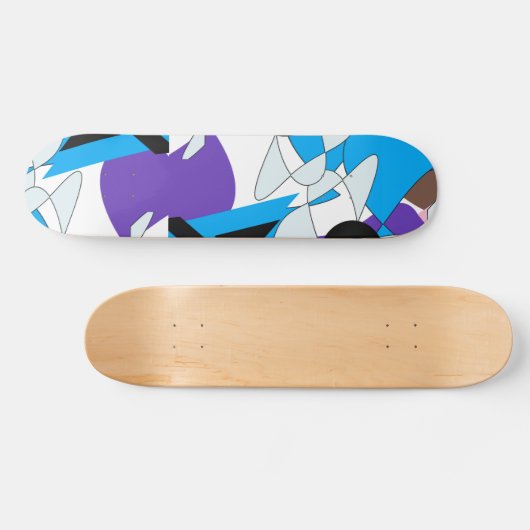 Vintage abstrakte Kunst Skateboard (Horizontal)
