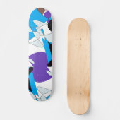 Vintage abstrakte Kunst Skateboard (Vorderseite)