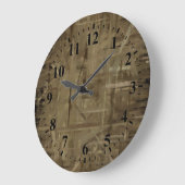 Vintage Abstrakte Kunstmalerei Große Wanduhr (Winkel)