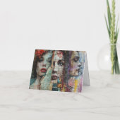 Vintage Abstrakte Kunstsammlerkarte Feiertagskarte (Rückseite)