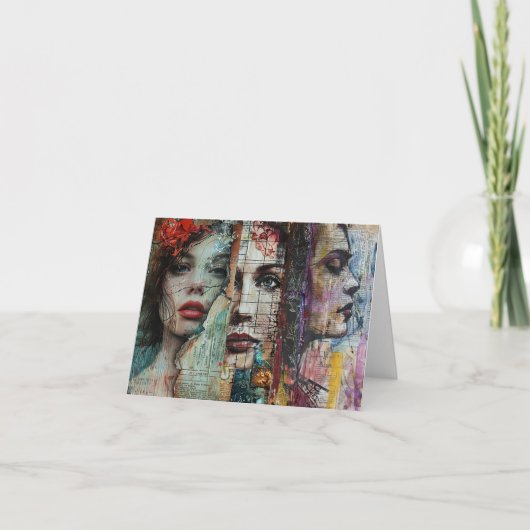 Vintage Abstrakte Kunstsammlerkarte Feiertagskarte (Vorderseite)