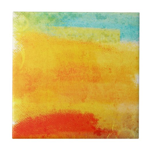 Vintage Abstrakte Malerei Fliese (Vorderseite)