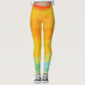 Vintage Abstrakte Malerei Leggings (Vorderseite)