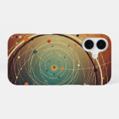 Vintage abstrakte Orbitalkarte iPhone 16 Hülle (Rückseite (Horizontal))
