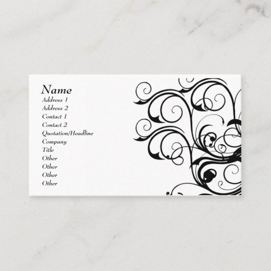 Vintage abstrakte Schablonen-Karte - besonders Visitenkarte (Vorderseite)