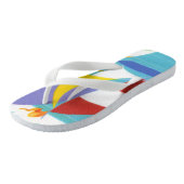 Vintage Abstrakte Segelboote im Wasser Badesandalen (Schrägansicht)